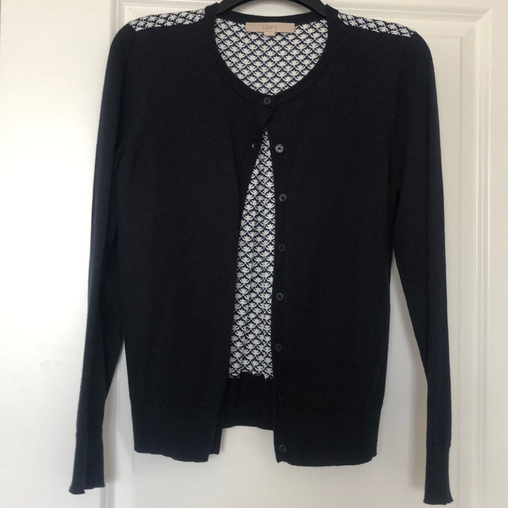 LOFT - Mixed media cardigan - S